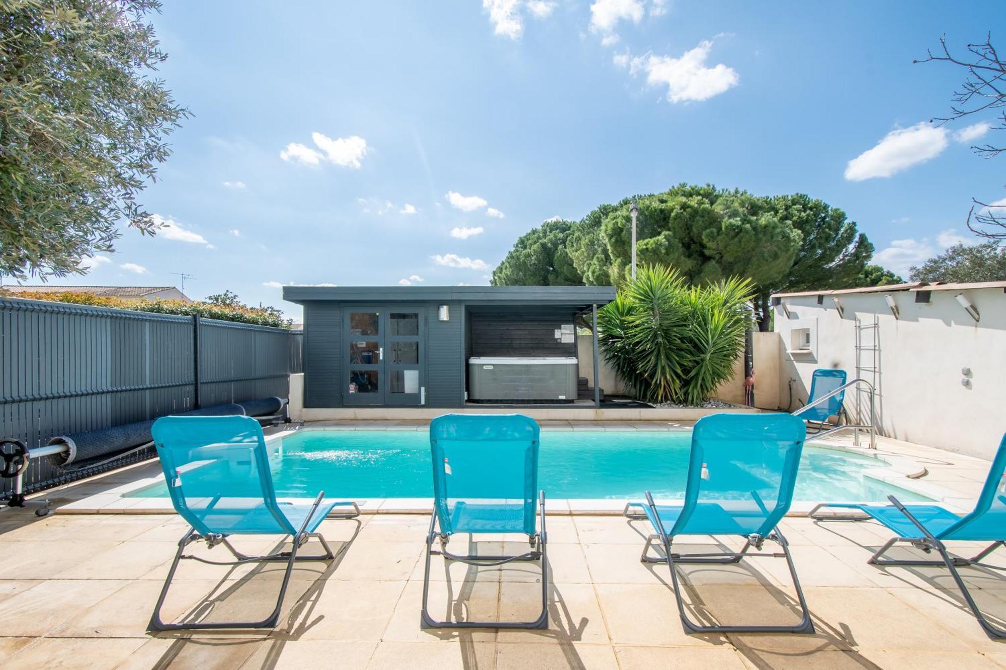 Guesthouse La Costiere - Logements Independants - Espace Piscine Jacuzzi Lunel  Exteriér fotografie